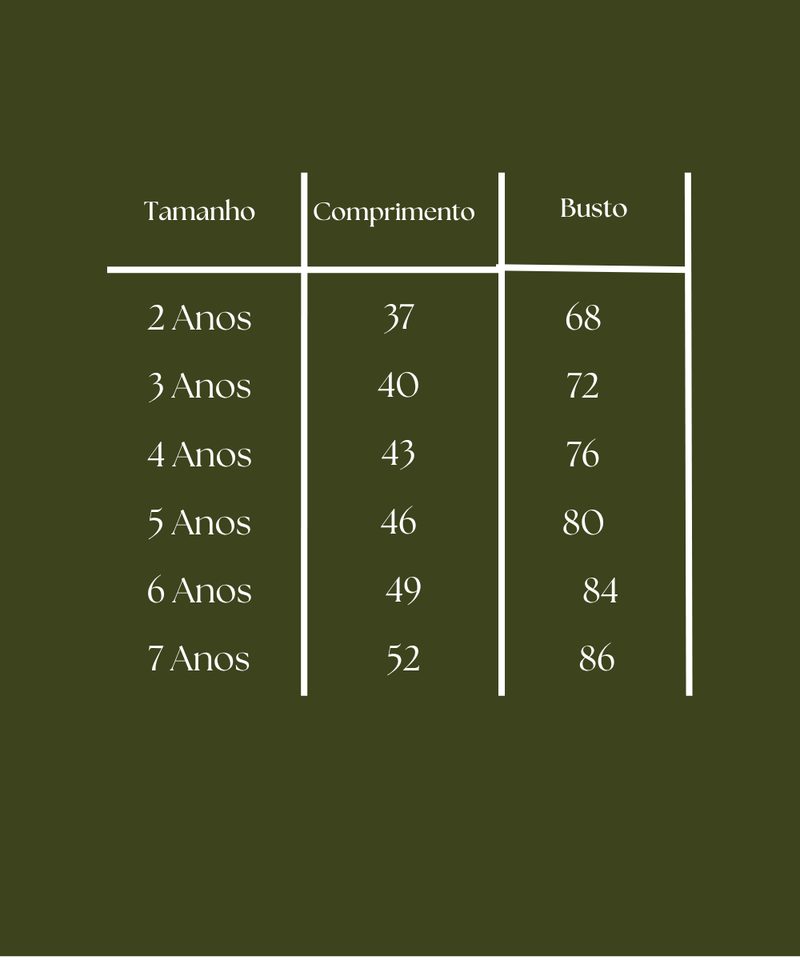 Guia de tamanhos
