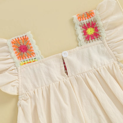 Body Bebé Menina Floral Bordado