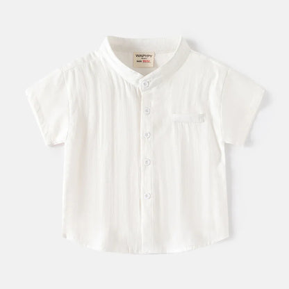 Camisa Menino – Algodão Branco Essencial 🤍