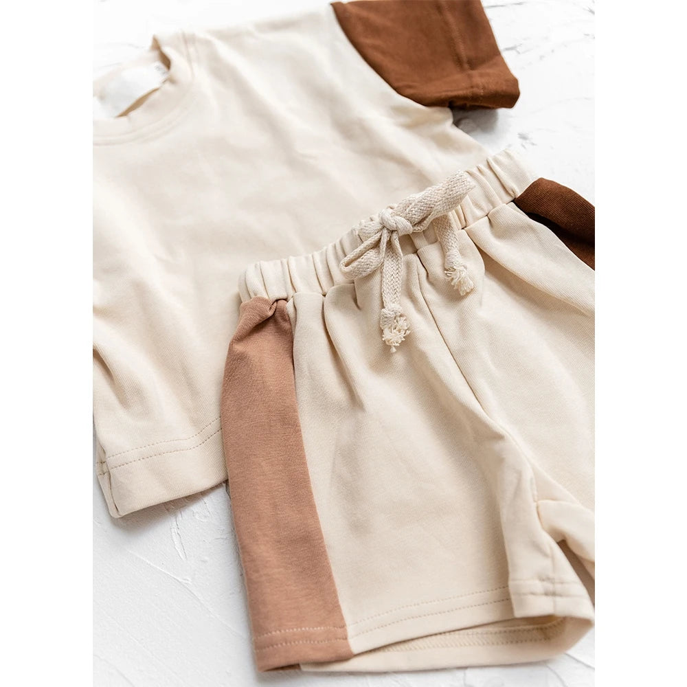Conjunto Infantil Patchwork – Algodão Leve ☀️.