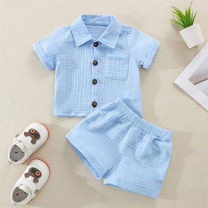 Conjunto Bebé Menino – Verão Prático ☀️.