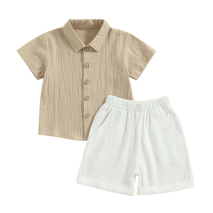 Conjunto Bebé Menino Algodão e Linho