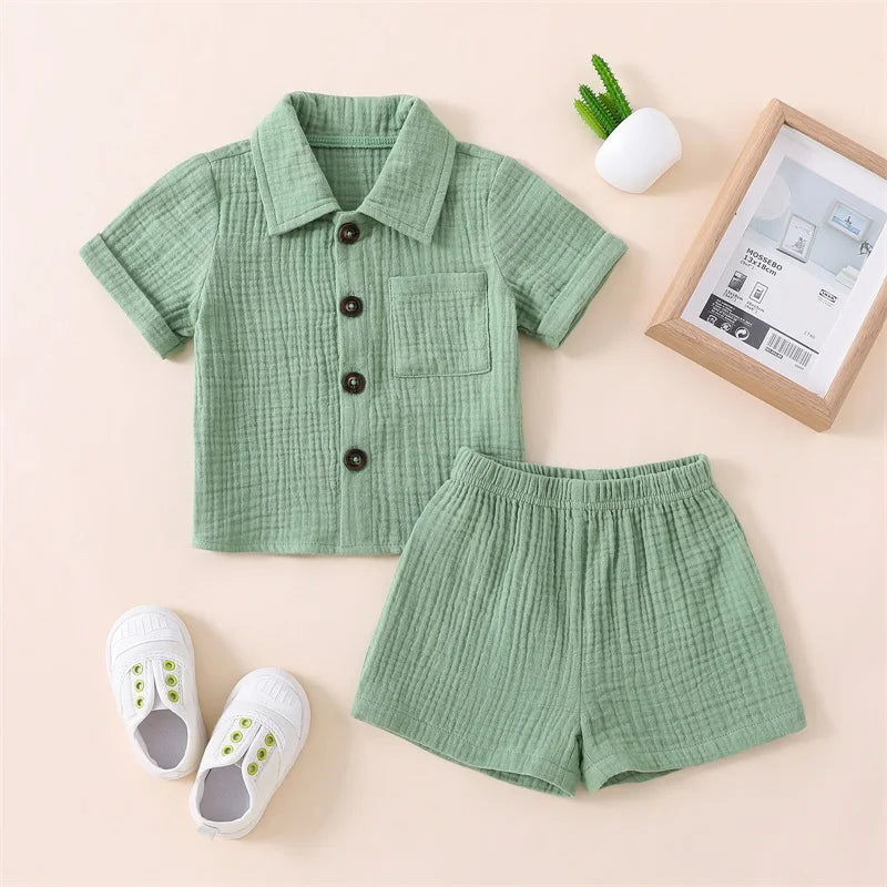 Conjunto Bebé Menino – Verão Prático ☀️.