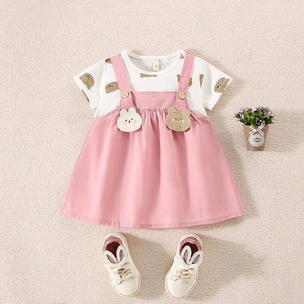 Vestido Bebé Menina – Estampa Animal Delicada 🐻.