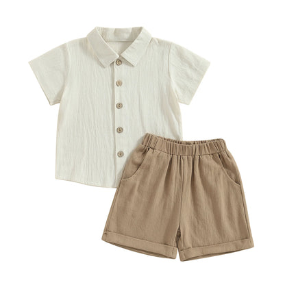 Conjunto Bebé Menino Algodão e Linho