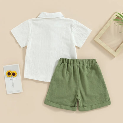 Conjunto Bebé Menino Algodão e Linho