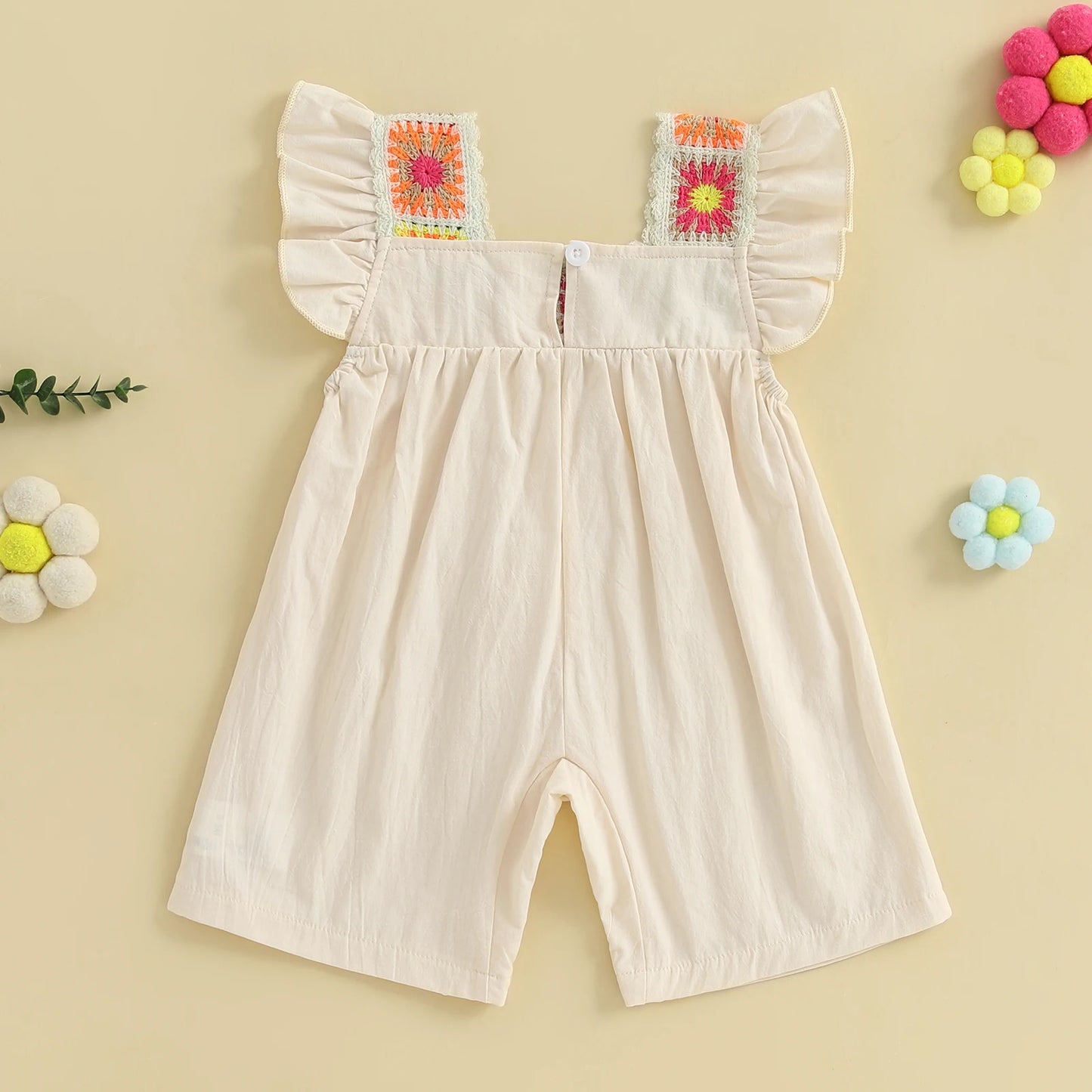 Body Bebé Menina Floral Bordado