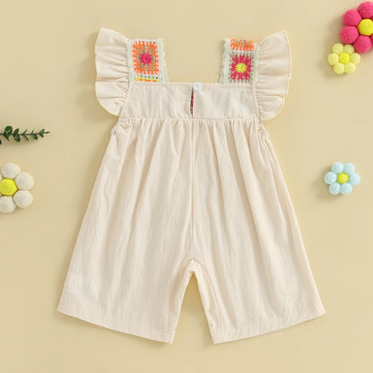 Body Bebé Menina Floral Bordado