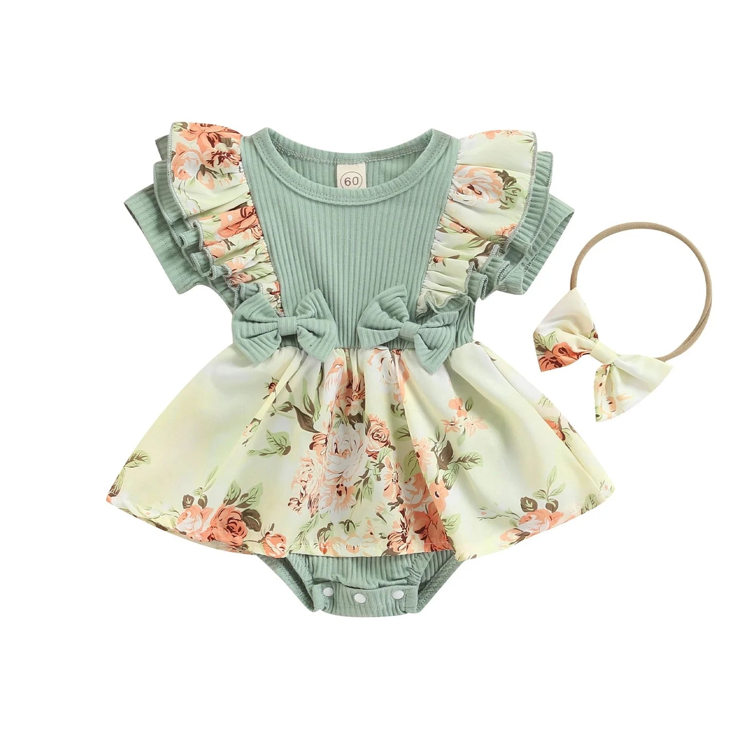 Conjunto Floral Bebé – Verão Leve 🌸.