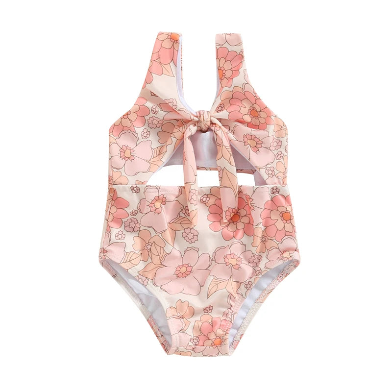 Fato de Banho Menina – Floral & Conchas de Verão 🐚.