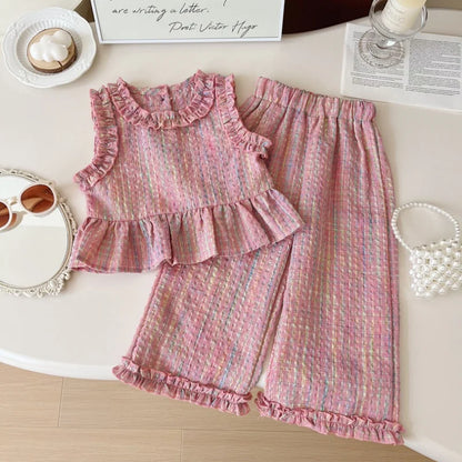 Conjunto Menina – Xadrez de Verão 🌸.