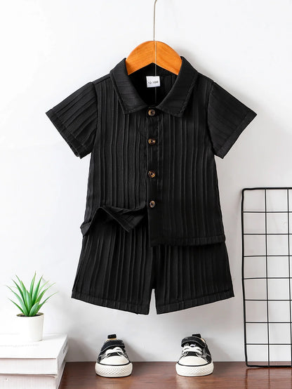 Conjunto Menino – Camisa Texturizada & Calção ☀️