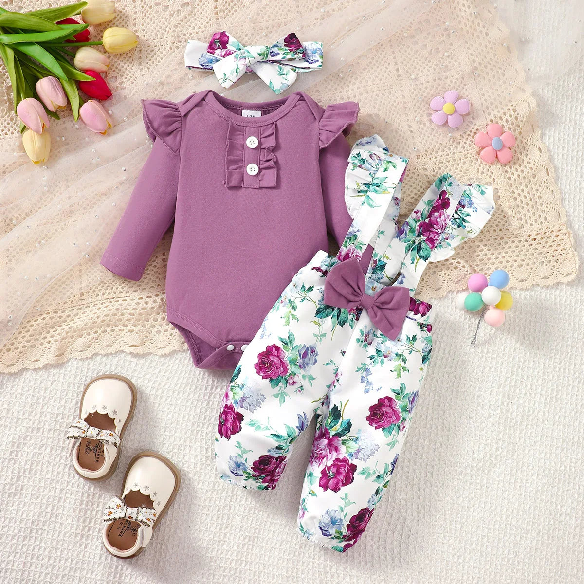 Conjunto Floral Bebé.