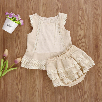 Conjunto Bebé Menina – Riscas Leves de Verão 🎀.