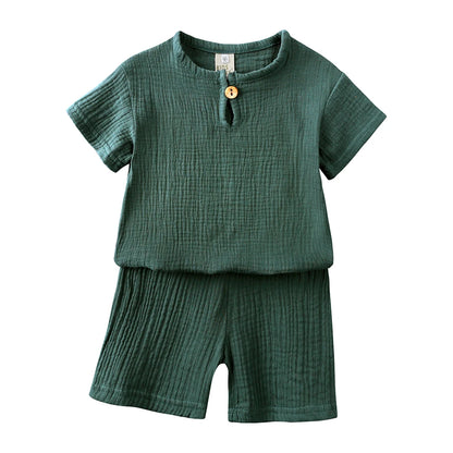 Conjunto Criança – Algodão & Linho Leve 🌿.