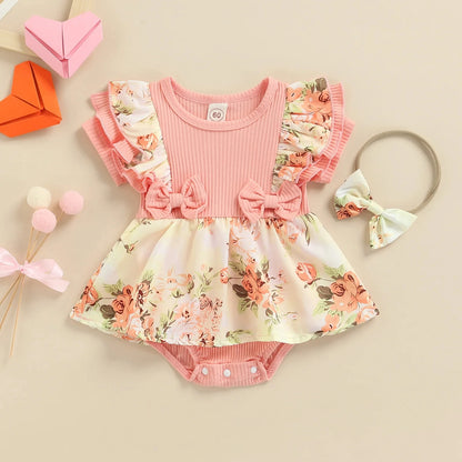 Conjunto Floral Bebé – Verão Leve 🌸.