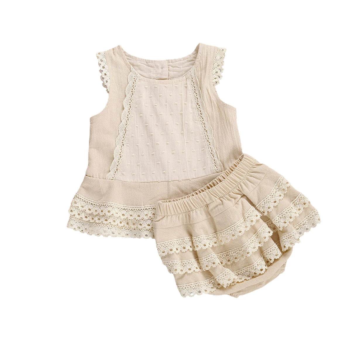 Conjunto Bebé Menina – Riscas Leves de Verão 🎀.