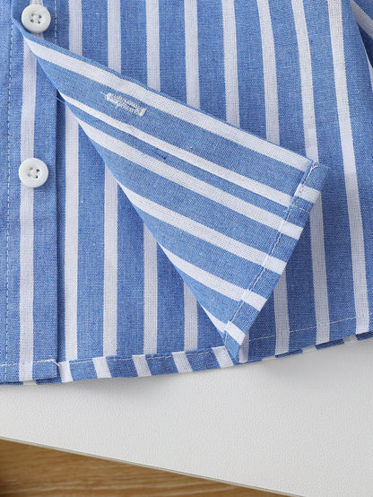 Camisa Bebé Menino às Riscas.