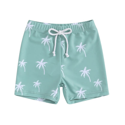 Fato de Banho Menino – Dinossauro & Praia Tropical 🦕🌴.