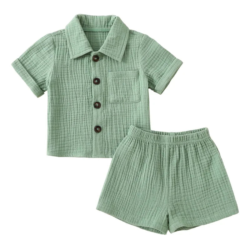 Conjunto Bebé Menino – Verão Prático ☀️.