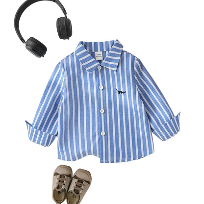 Camisa Bebé Menino às Riscas.