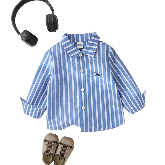 Camisa Bebé Menino às Riscas.