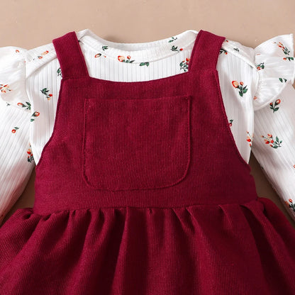 Conjunto Bebé Menina Floral.
