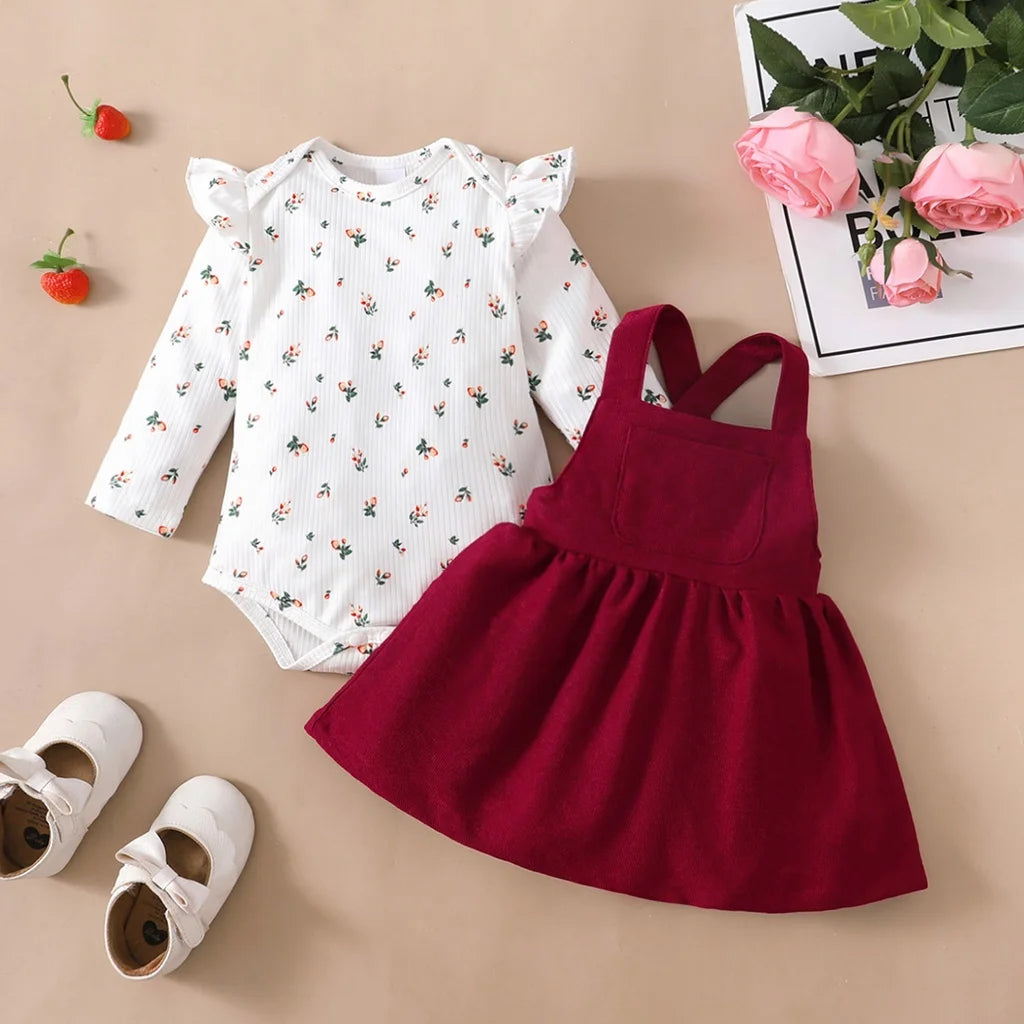 Conjunto Bebé Menina Floral.