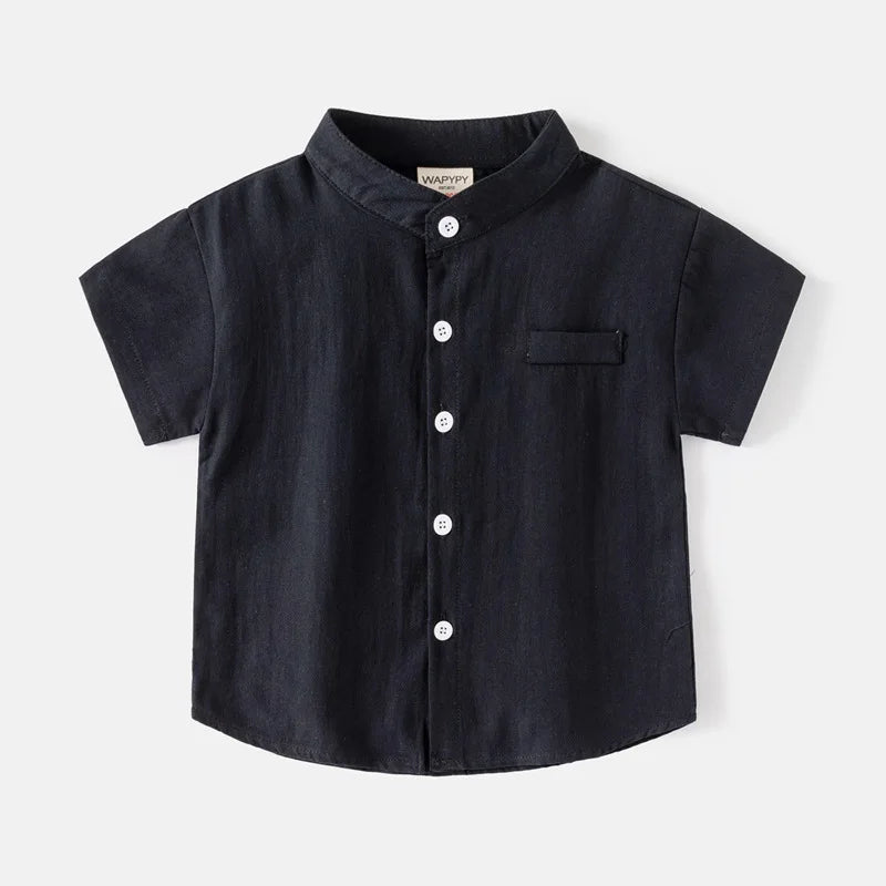 Camisa Menino – Algodão Branco Essencial 🤍