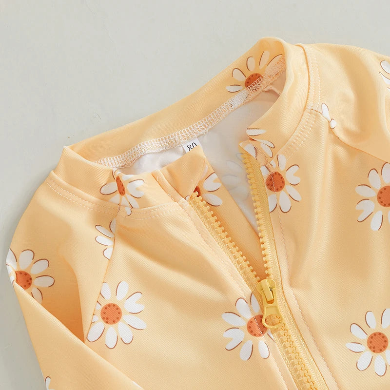 Fato de Banho Menina – Floral com Proteção UV 🌸☀️.