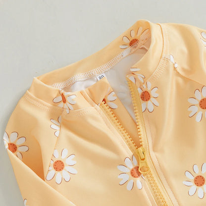 Fato de Banho Menina – Floral com Proteção UV 🌸☀️.