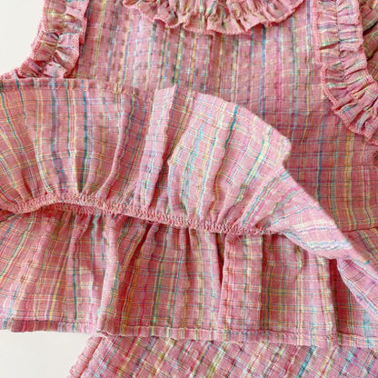 Conjunto Menina – Xadrez de Verão 🌸.