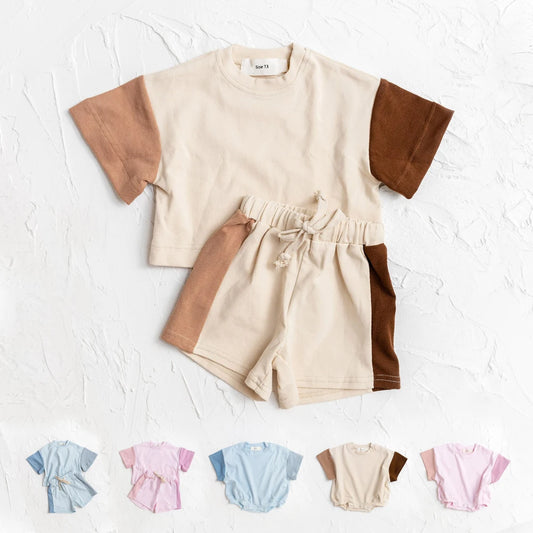 Conjunto Infantil Patchwork – Algodão Leve ☀️.