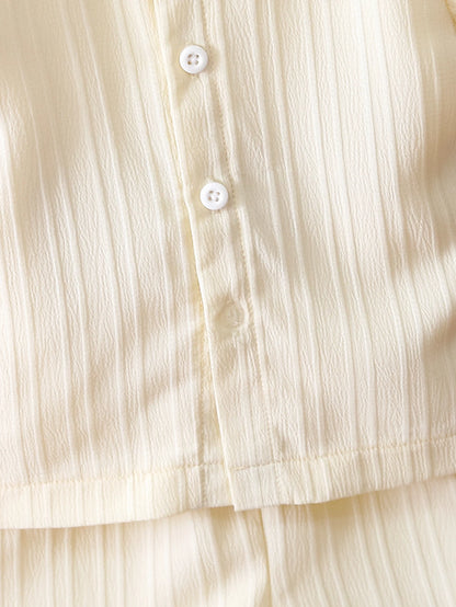 Conjunto Menino – Camisa Texturizada & Calção ☀️