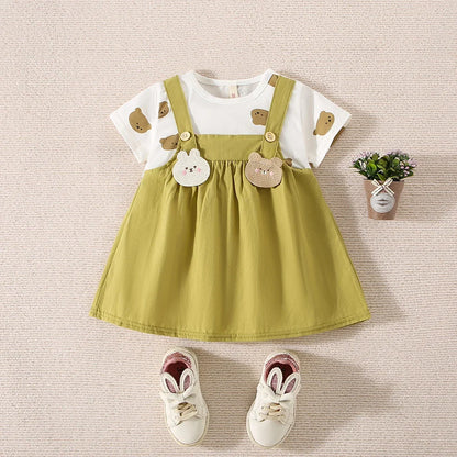 Vestido Bebé Menina – Estampa Animal Delicada 🐻.