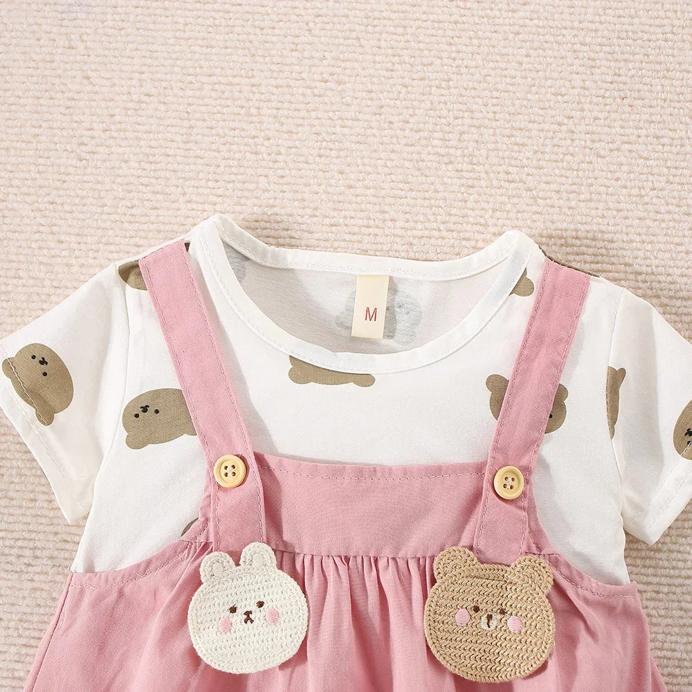 Vestido Bebé Menina – Estampa Animal Delicada 🐻.