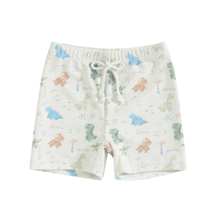 Fato de Banho Menino – Dinossauro & Praia Tropical 🦕🌴.