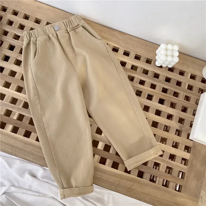 Calças Menino – Conforto Casual 🌿.