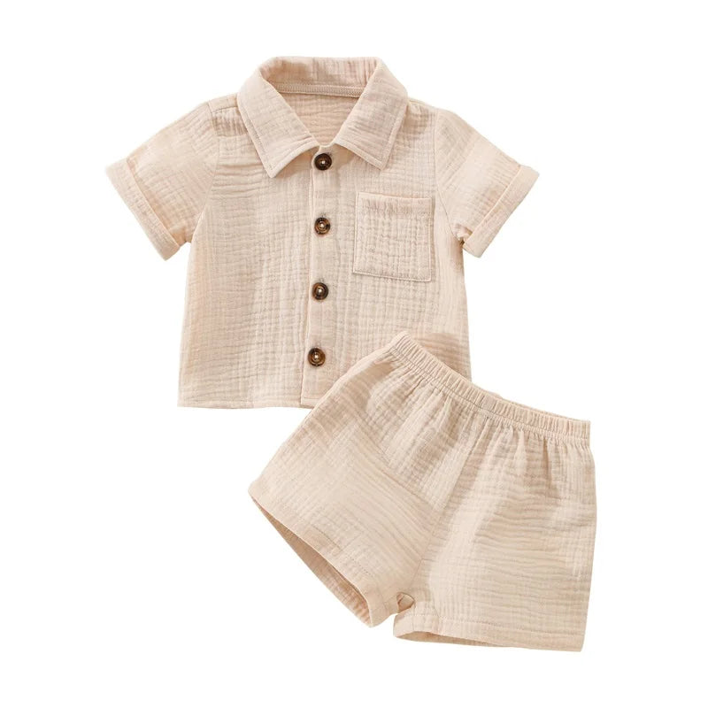 Conjunto Bebé Menino – Verão Prático ☀️.