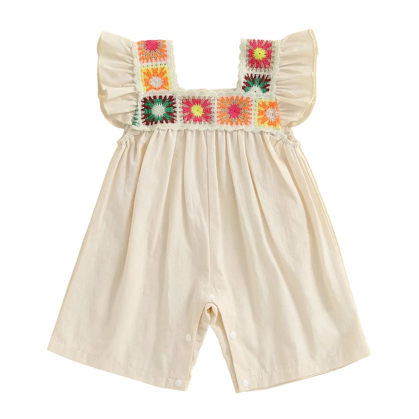 Body Bebé Menina Floral Bordado
