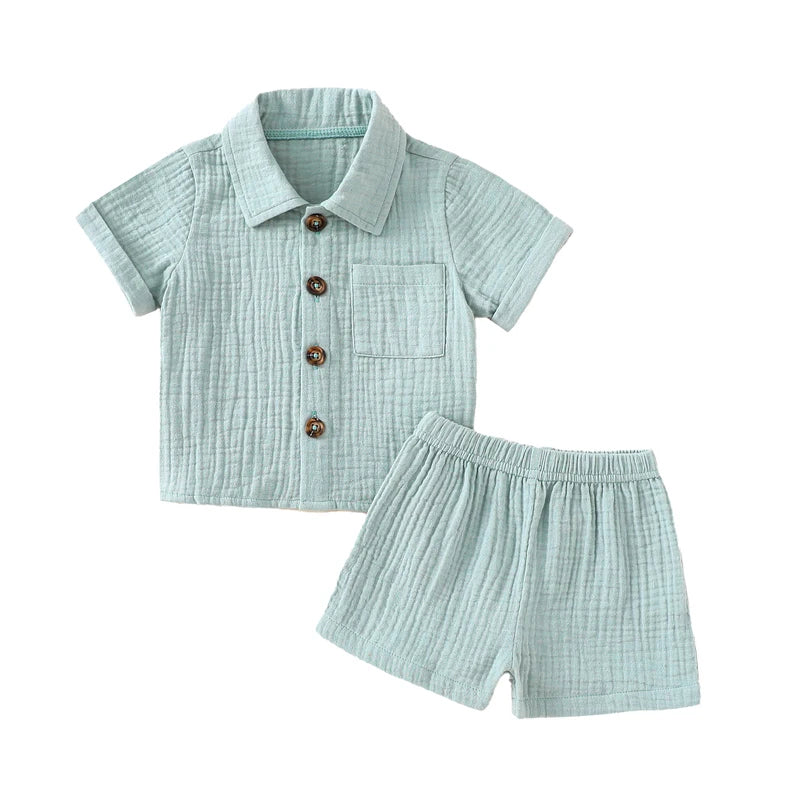 Conjunto Bebé Menino – Verão Prático ☀️.