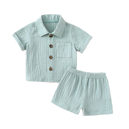 Conjunto Bebé Menino – Verão Prático ☀️.