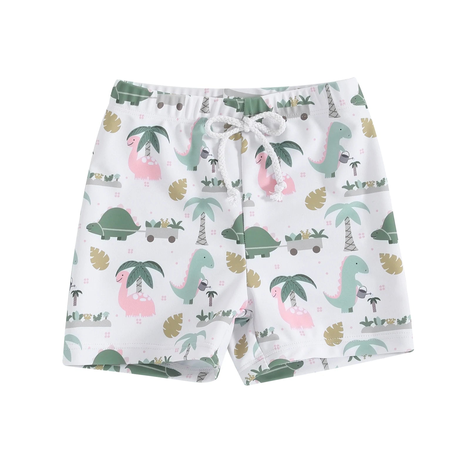 Fato de Banho Menino – Dinossauro & Praia Tropical 🦕🌴.