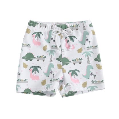 Fato de Banho Menino – Dinossauro & Praia Tropical 🦕🌴.