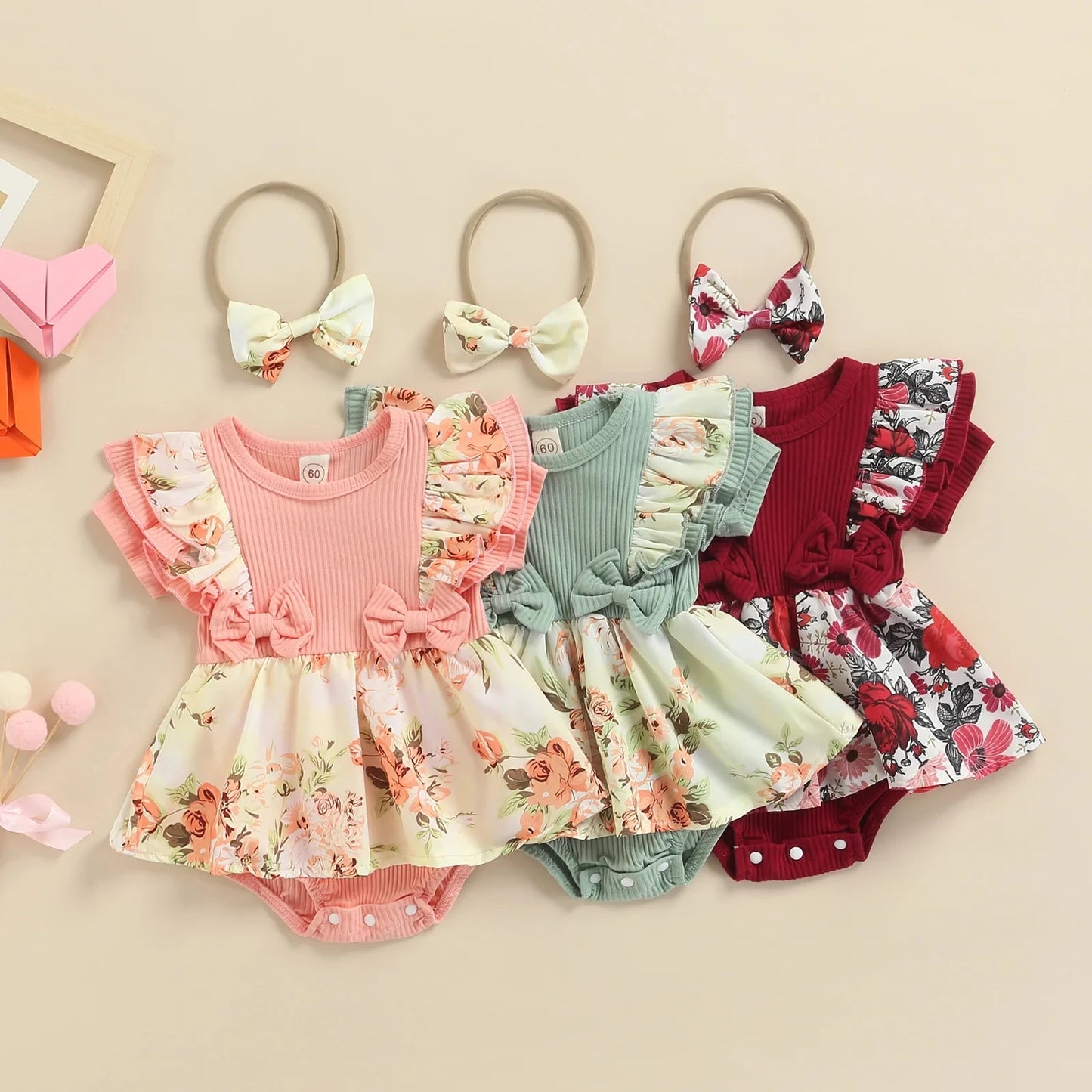 Conjunto Floral Bebé – Verão Leve 🌸.