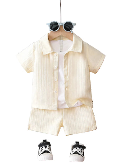 Conjunto Menino – Camisa Texturizada & Calção ☀️