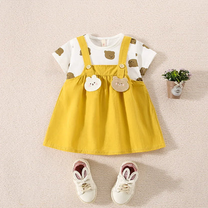 Vestido Bebé Menina – Estampa Animal Delicada 🐻.