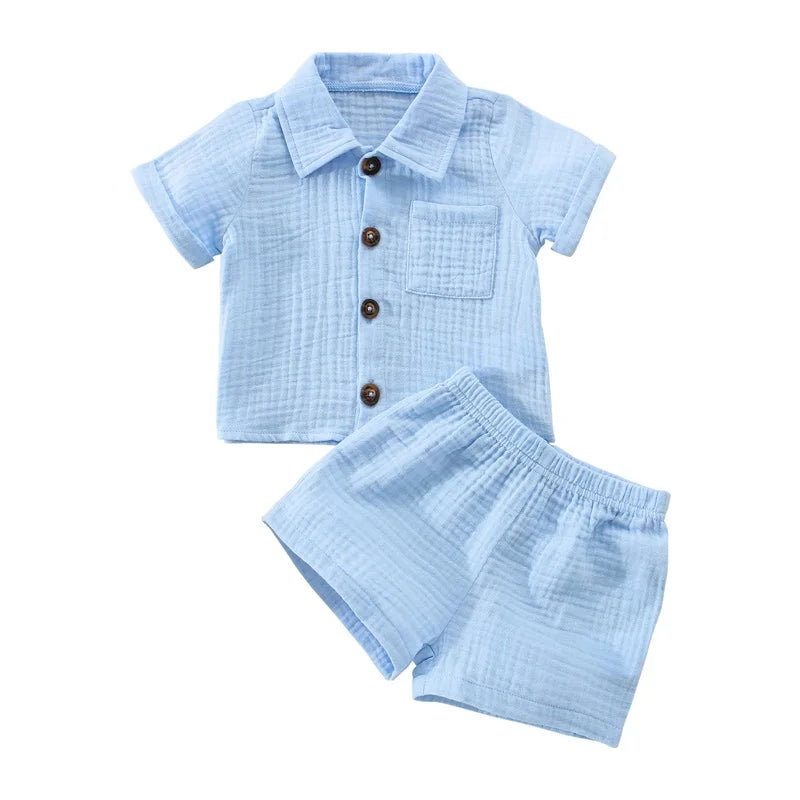Conjunto Bebé Menino – Verão Prático ☀️.