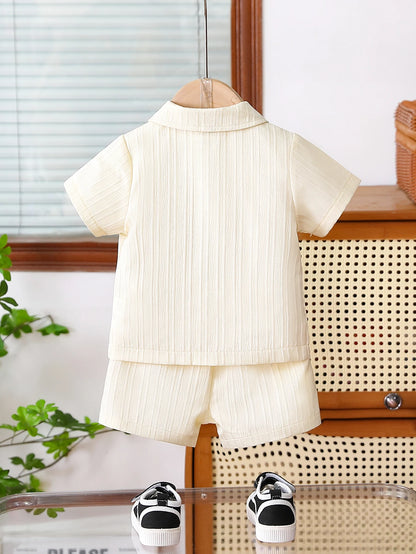 Conjunto Menino – Camisa Texturizada & Calção ☀️