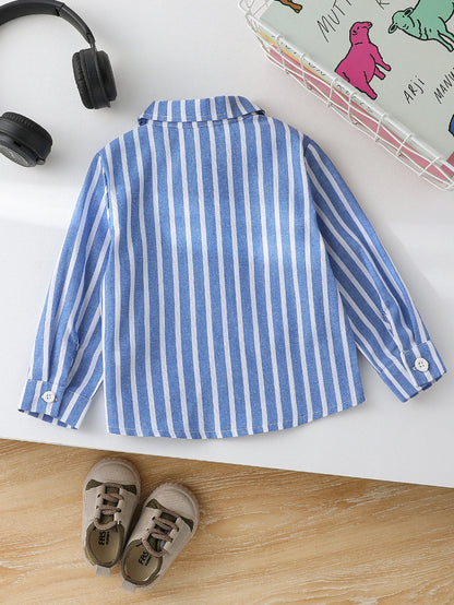 Camisa Bebé Menino às Riscas.